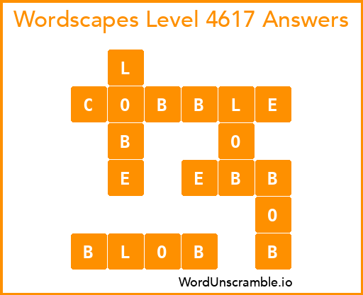 Wordscapes Level 4617 Answers