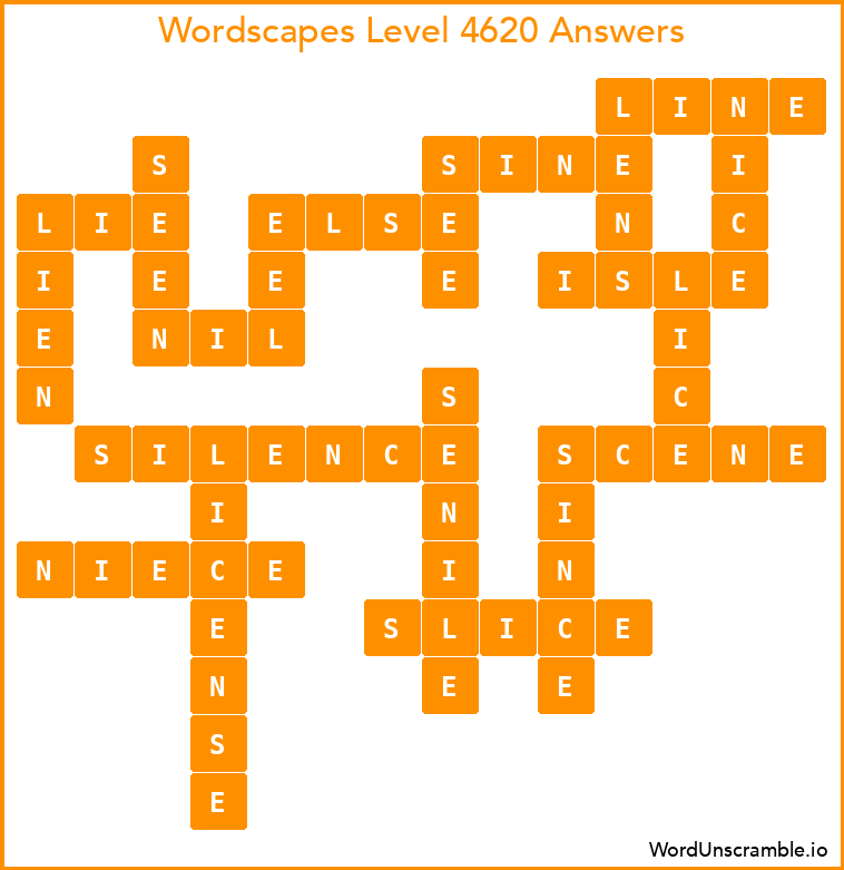 Wordscapes Level 4620 Answers