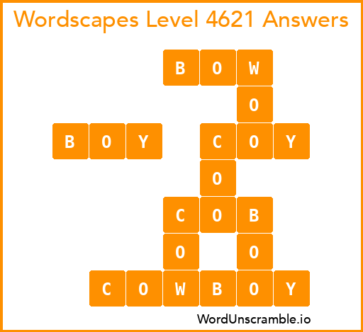 Wordscapes Level 4621 Answers