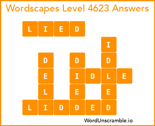 Wordscapes Level 4623 Answers