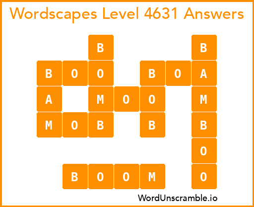 Wordscapes Level 4631 Answers