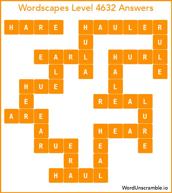 Wordscapes Level 4632 Answers