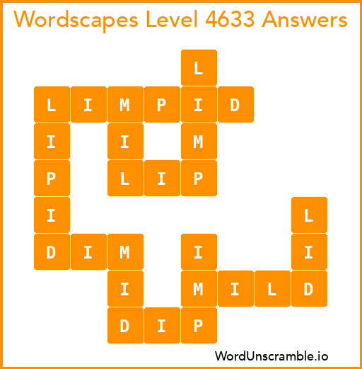 Wordscapes Level 4633 Answers
