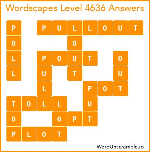 Wordscapes Level 4636 Answers