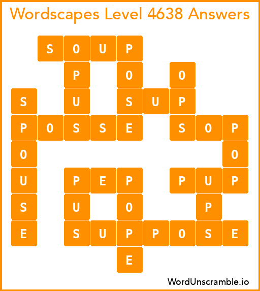 Wordscapes Level 4638 Answers