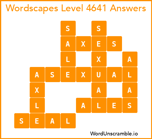 Wordscapes Level 4641 Answers