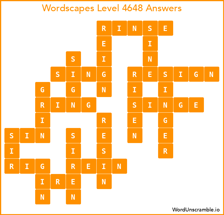 Wordscapes Level 4648 Answers