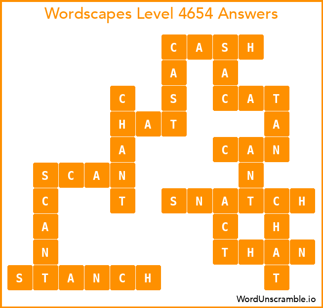 Wordscapes Level 4654 Answers