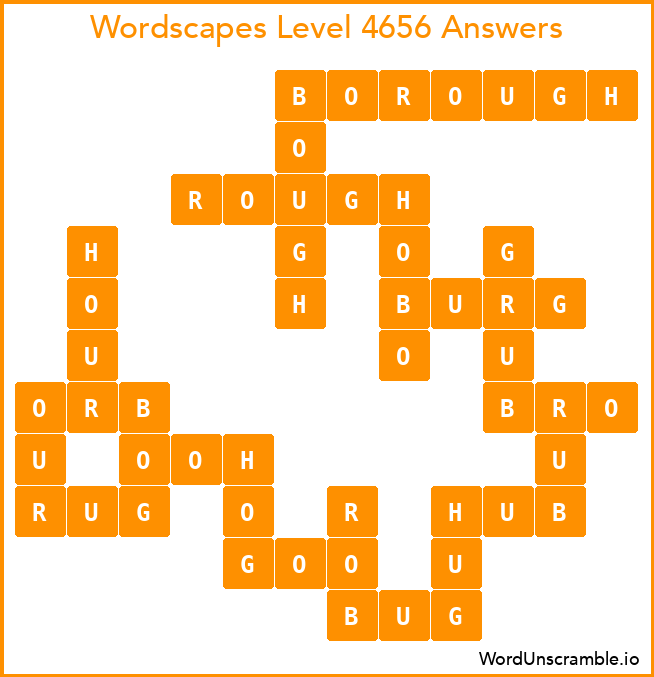 Wordscapes Level 4656 Answers