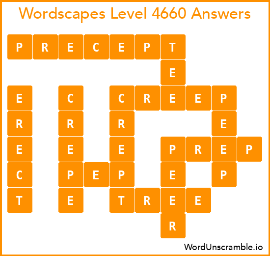 Wordscapes Level 4660 Answers