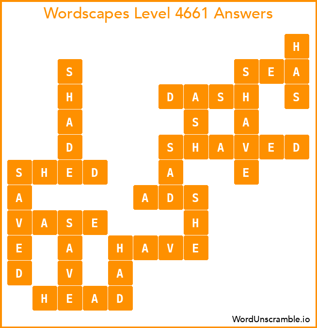 Wordscapes Level 4661 Answers