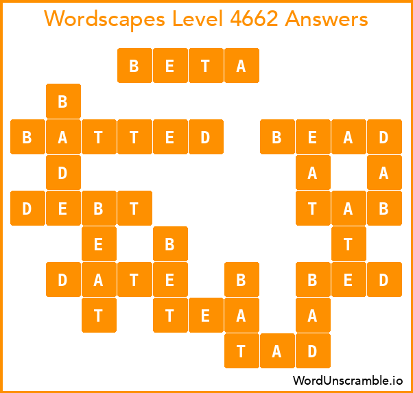 Wordscapes Level 4662 Answers