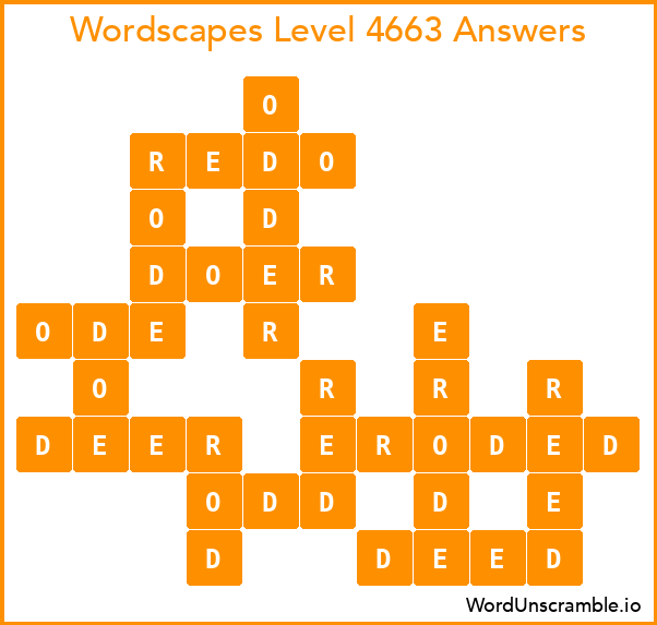 Wordscapes Level 4663 Answers