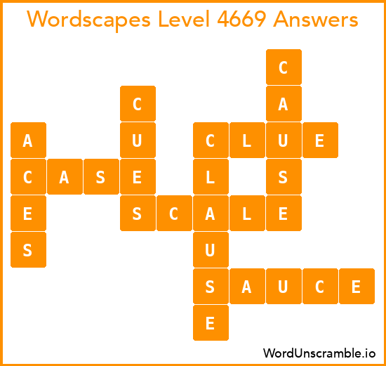 Wordscapes Level 4669 Answers