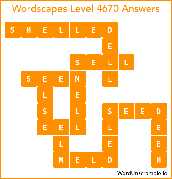 Wordscapes Level 4670 Answers