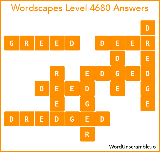 Wordscapes Level 4680 Answers