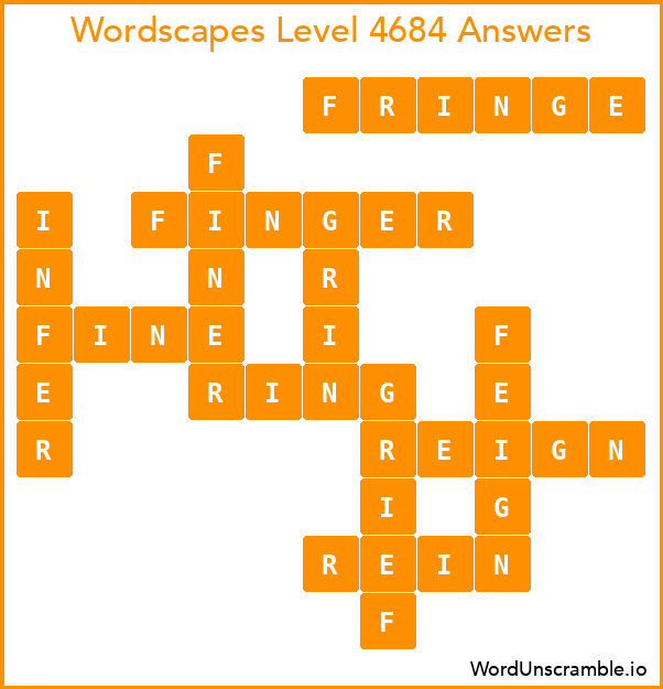 Wordscapes Level 4684 Answers