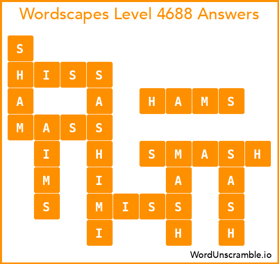 Wordscapes Level 4688 Answers