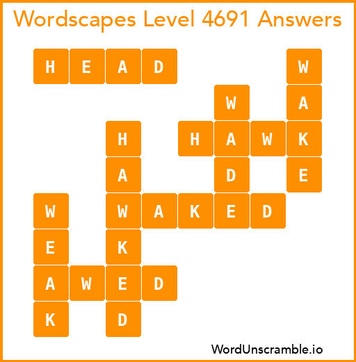 Wordscapes Level 4691 Answers