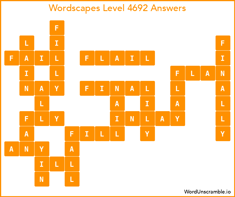 Wordscapes Level 4692 Answers