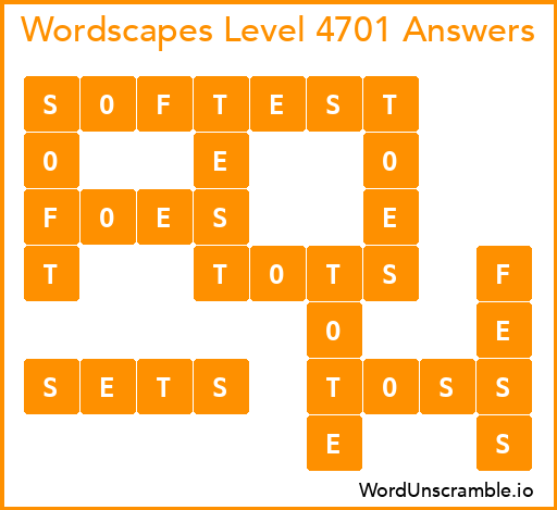 Wordscapes Level 4701 Answers