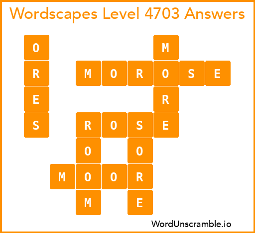 Wordscapes Level 4703 Answers