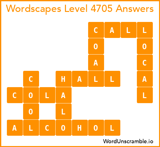 Wordscapes Level 4705 Answers