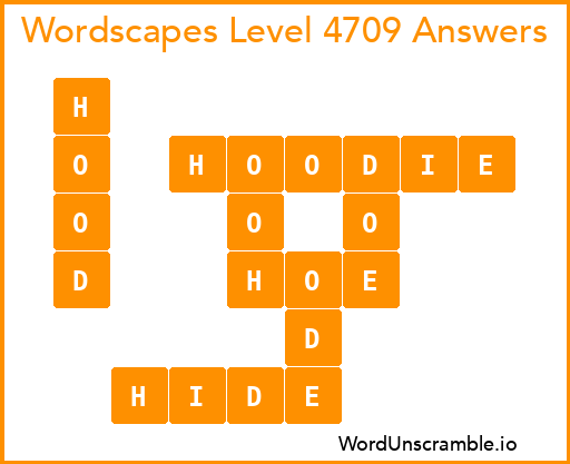 Wordscapes Level 4709 Answers