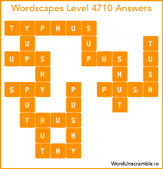 Wordscapes Level 4710 Answers