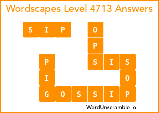 Wordscapes Level 4713 Answers
