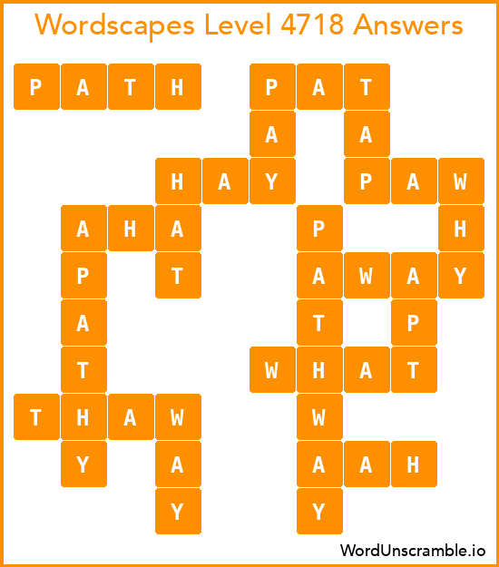 Wordscapes Level 4718 Answers