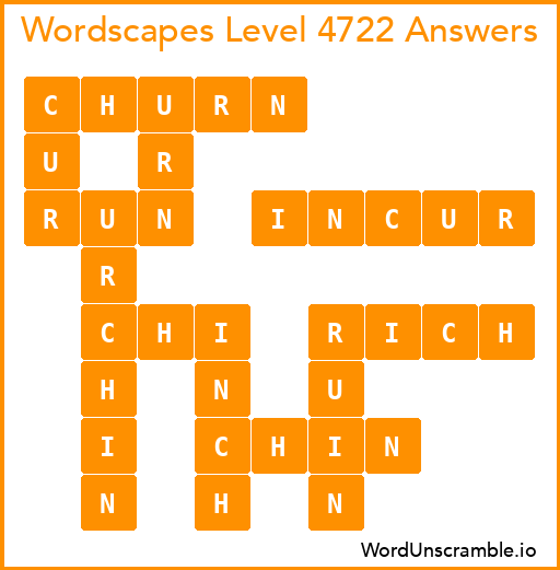 Wordscapes Level 4722 Answers
