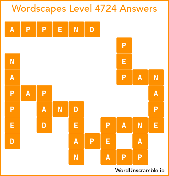 Wordscapes Level 4724 Answers