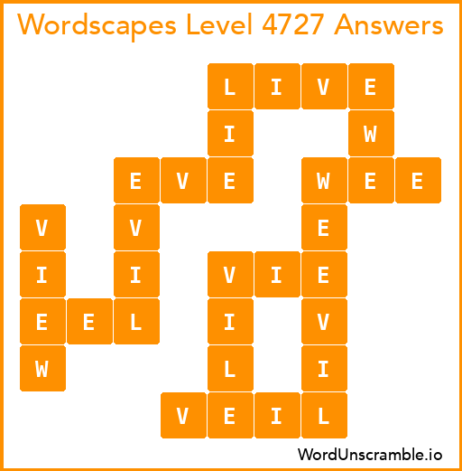 Wordscapes Level 4727 Answers