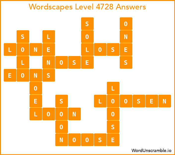 Wordscapes Level 4728 Answers