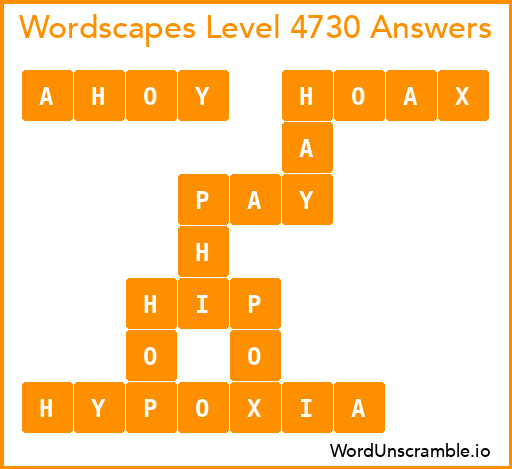 Wordscapes Level 4730 Answers