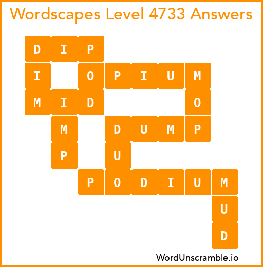 Wordscapes Level 4733 Answers