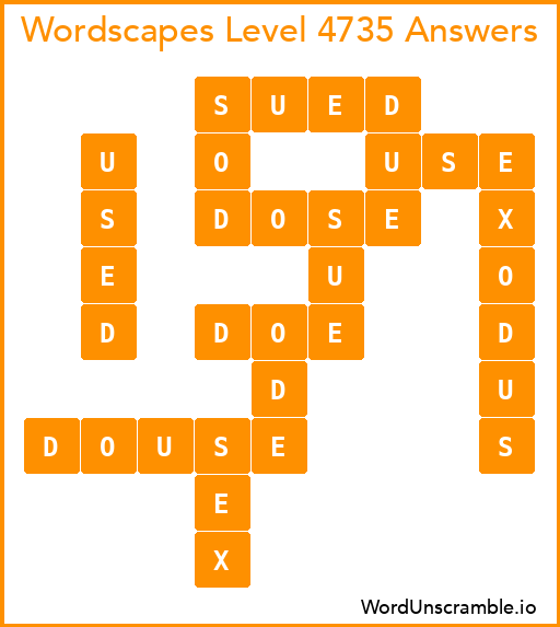 Wordscapes Level 4735 Answers