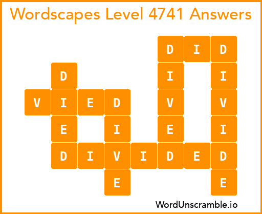 Wordscapes Level 4741 Answers