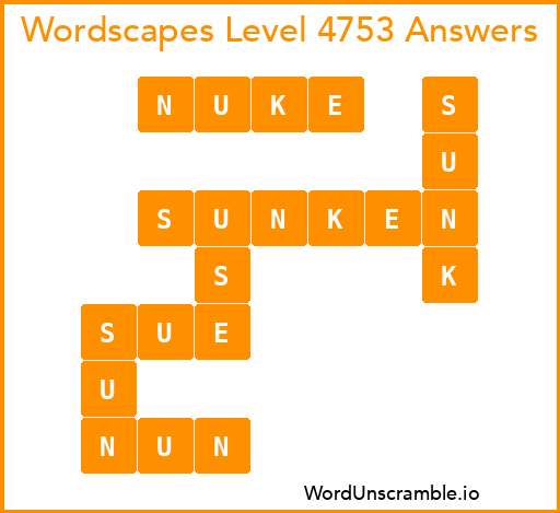 Wordscapes Level 4753 Answers