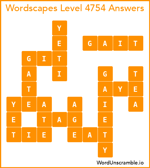 Wordscapes Level 4754 Answers