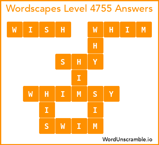 Wordscapes Level 4755 Answers
