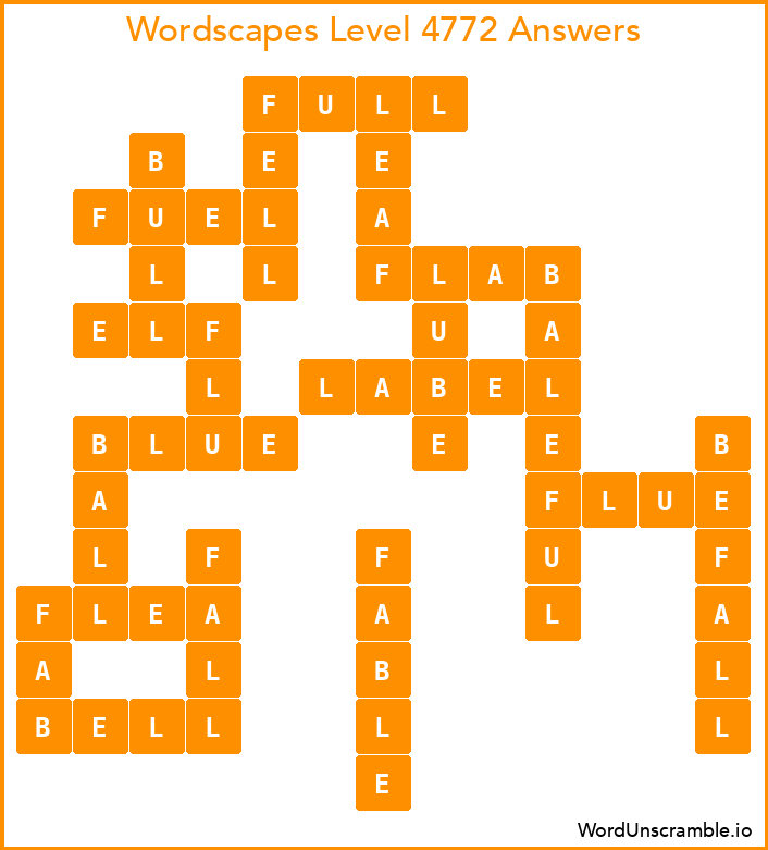 Wordscapes Level 4772 Answers