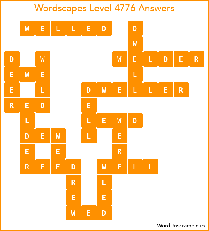 Wordscapes Level 4776 Answers