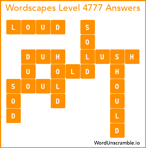 Wordscapes Level 4777 Answers