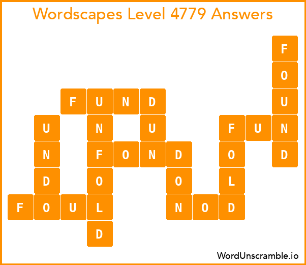 Wordscapes Level 4779 Answers