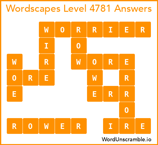 Wordscapes Level 4781 Answers