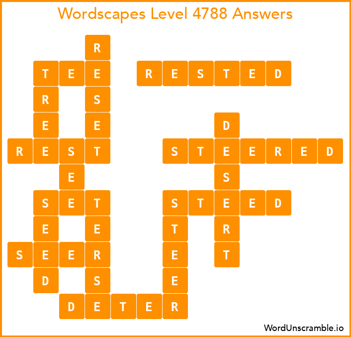 Wordscapes Level 4788 Answers