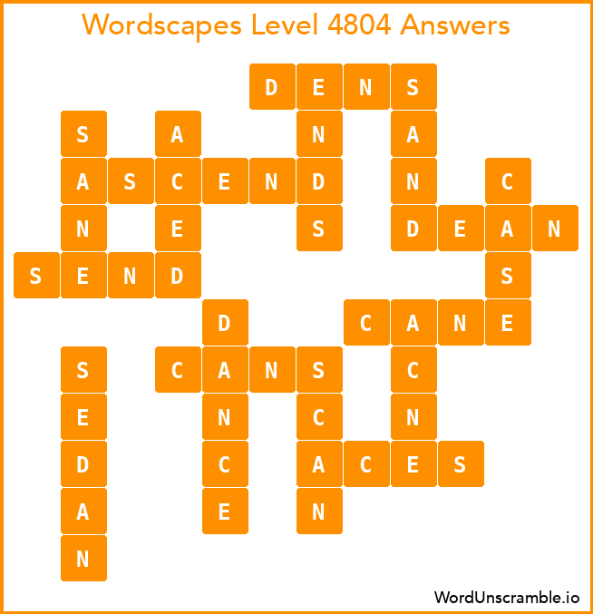Wordscapes Level 4804 Answers