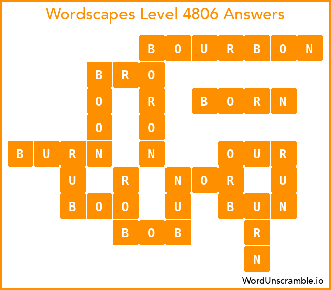Wordscapes Level 4806 Answers